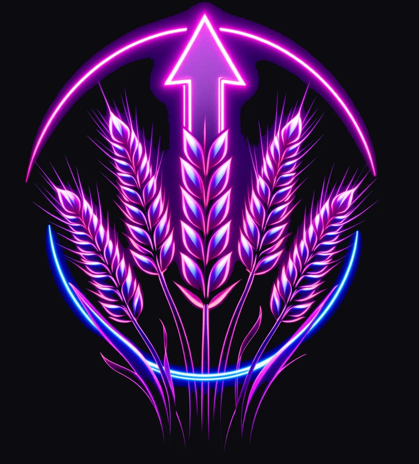 neon style wheat